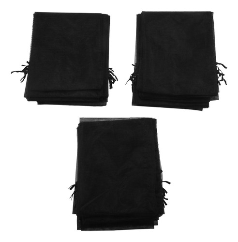 30 Bolsas De Organza Negra Para Botellas De Vino, Regalo De