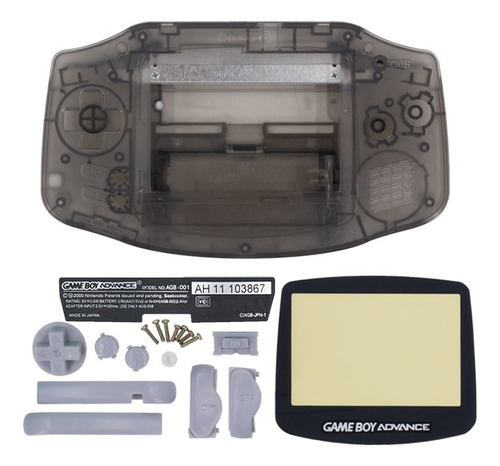 Carcasa Para Game Boy Advance (gba) Smoke Black (clear)