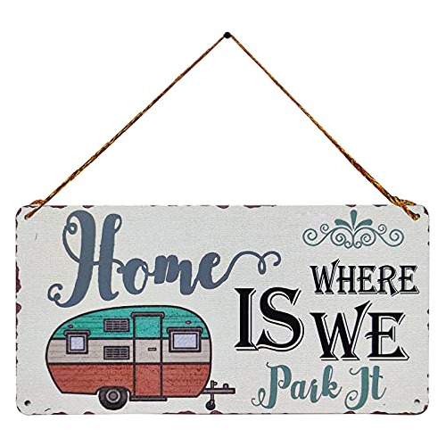  Home Is Where We Park It  Señales De Metal Vintage De...