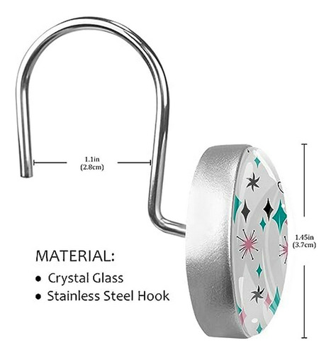 Ganchos De Cortina De Baño Estilo Retro Moderno