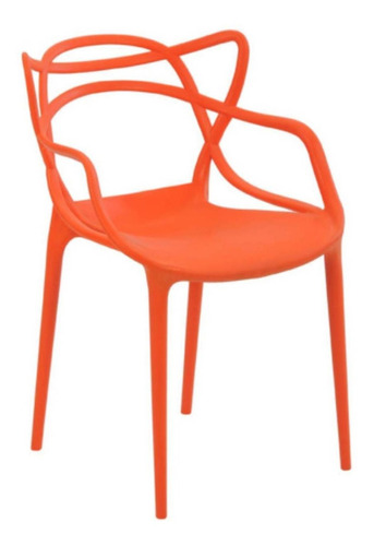 Cadeira de jantar Rivatti Allegra, estrutura de cor  laranja, 1 unidade