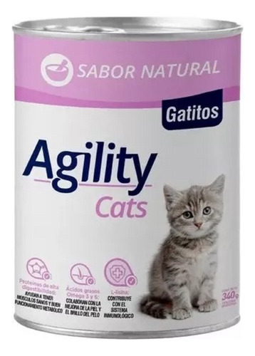 Alimento Agility Gatito Kitten  Pack X 6 Latas 340 Gr