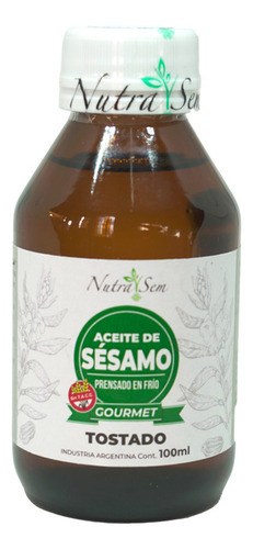 Aceite De Sesamo Tostado Nutrasem 100ml Mitiendasana