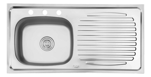 Tarja Cocina Fregadero Con Escurridor Axcent Annabella Inox Color Plateado