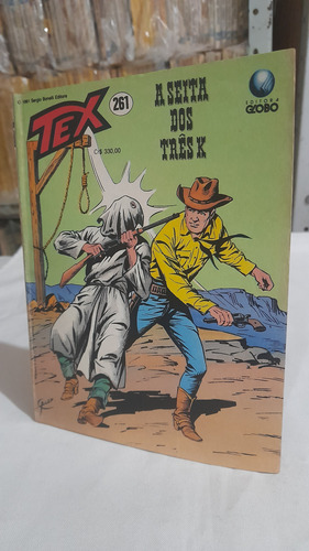 Revista Hq Gibi Tex N° 261 : A Seita Dos Três K - Globo 1991 (Usado)