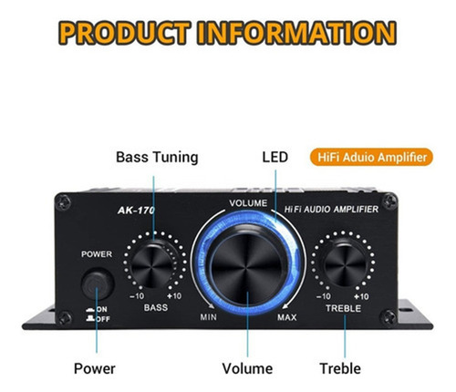 A Mini Amplificador De Potencia De Audio P /auto Casa