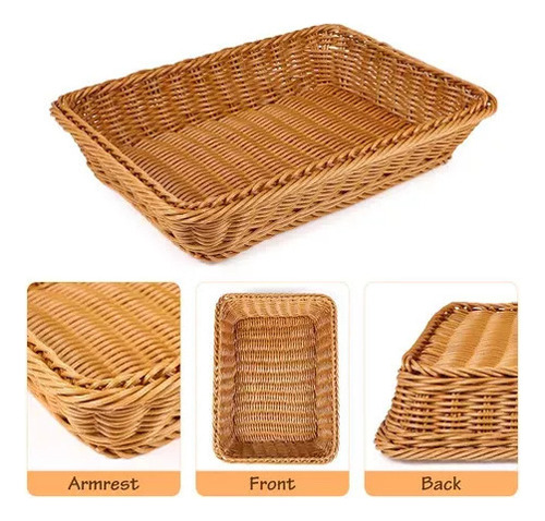 Nueva Cesta Con Pan Y Fruta, Escurrida En La Cocina