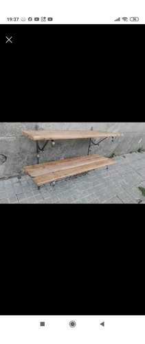 Imagen 2 de 3 de Ganchera Doble En Madera Y Hierro
