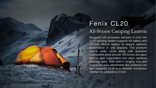Imagen 5 de 5 de Linterna Camping Farol Fenix Cl20 Led 165 Lumens Camping.