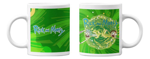 Tazones Tazas Blancas Rick Y Morty Serie Portal