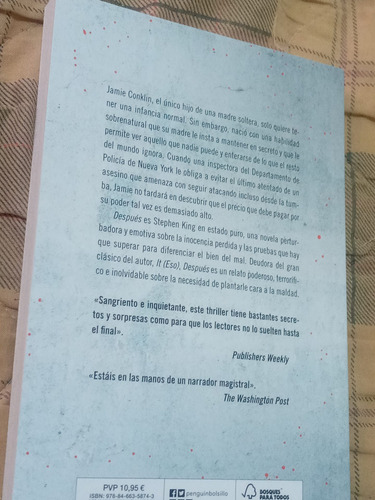 Stephen King Después Pasta Blanda Con Solapas 1a Edición.