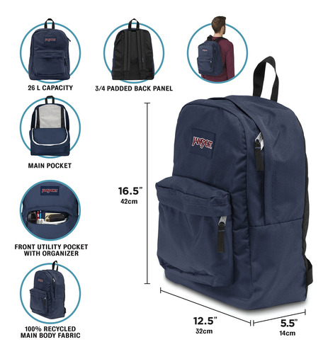 Mochila Jansport Superbreak One Negra 25l