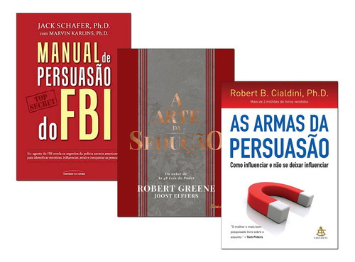 Kit Arte Da Sedução+ Manual Persuasão Fbi+ Armas Persuasão
