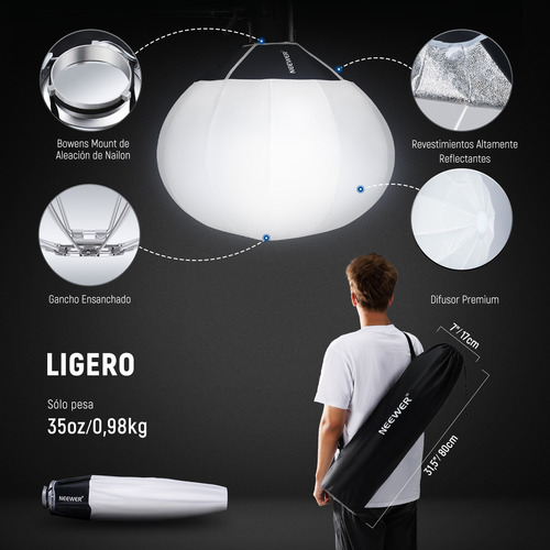 Neewer Softbox Para Linterna De 65 Cm Difusor De Luz