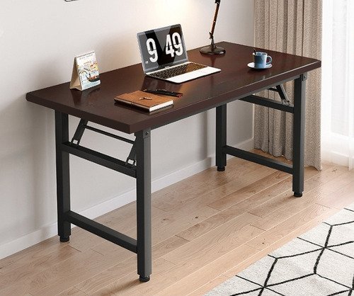 Minimalista Mesa Escritorio De Ordenador Plegable 100cm Negro