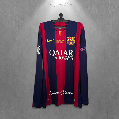 Barcelona Oficial Final 2015 Berlin Manga Larga Pique Jersey