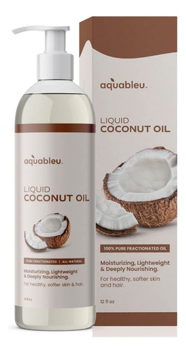 Aceite De Coco Fraccionado Puro 12 Onzas Hidratante Natural