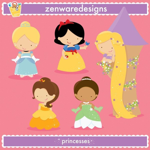 Kit Imprimible Princesas Disney Imagenes Clipart Cod 21