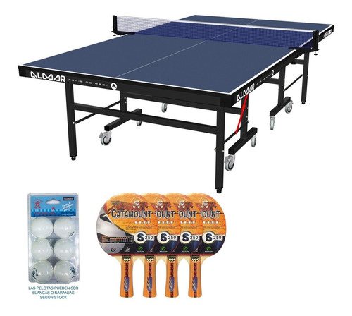 Mesa De Ping Pong Almar C25 Con Accesorios | Combo N° 2