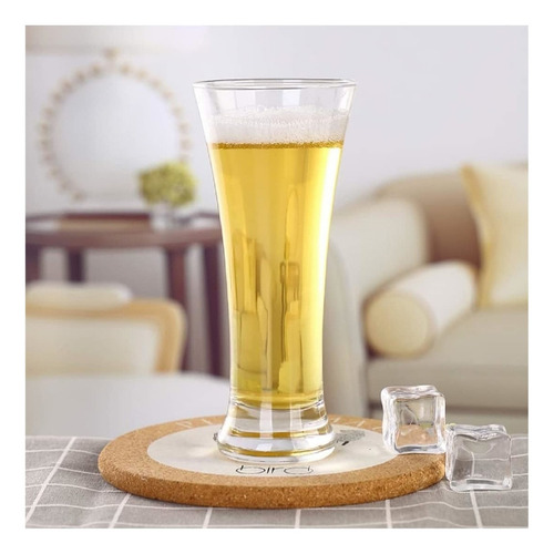 Vaso Copon Copa Vidrio Cerveza Set X 3 Unid Pasabahce Color Transparente