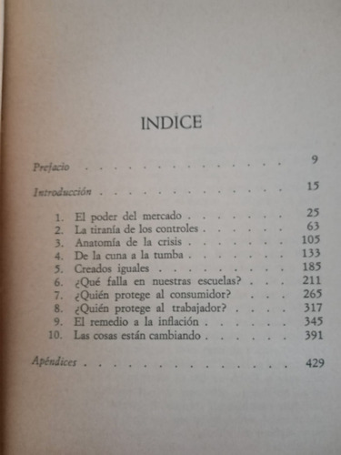 Libertad De Elegir / Milton Y Rose Friedman 1era Edición (Usado)
