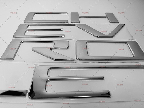 Letras 3d Tapa Trasera Para Silverado Cheyenne 19-24 Cromado