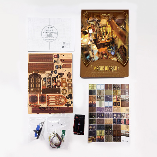 Joincon Kit Rincón Magic World Book Nook Madera Puzzle 3d