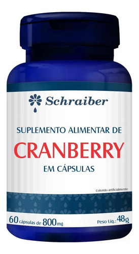 Cranberry 800mg 60 Cápsulas Schraiber