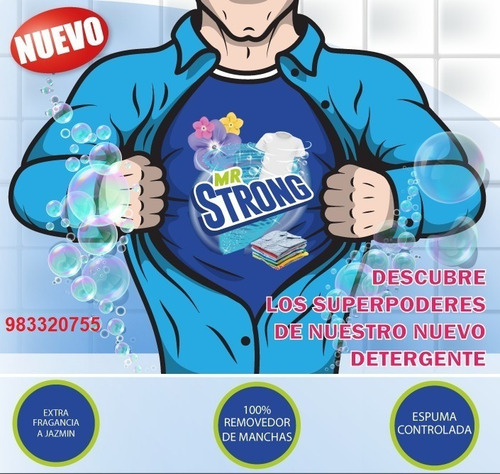 Imagen 1 de 5 de Detergente En Polvo Mr Strong
