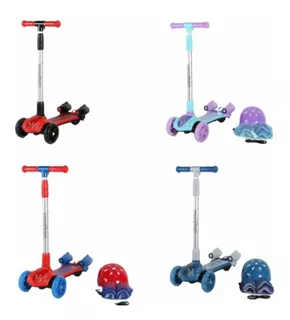 Scooter Bota Humo Musical Regulable Con Set Bluetooth Niños