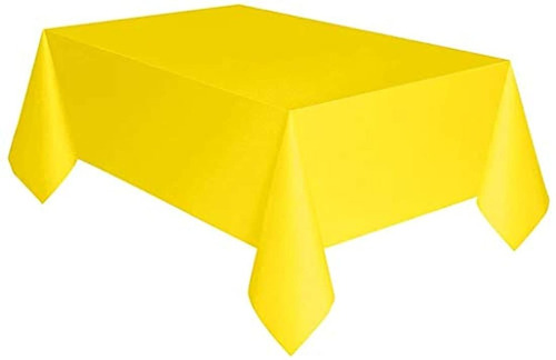Mantel De Plástico Amarillo Para Fiesta, 53.9 X 109.4