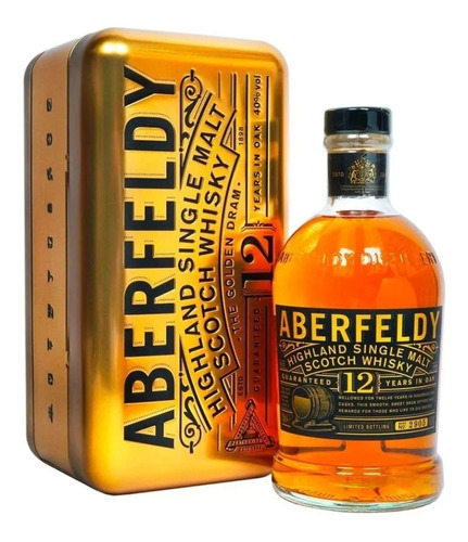 Whisky Aberfeldy 12 Anos Lata Dourada Single Malt 1 Litro