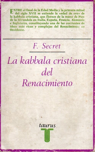 La Kabbala Cristiana Del Renacimiento F Secret 