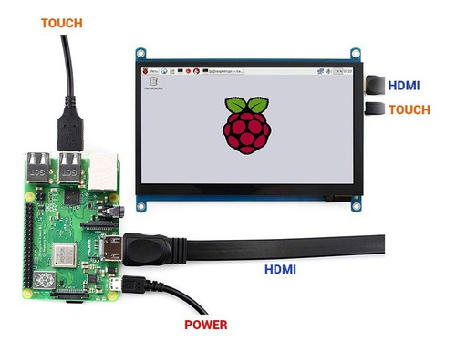Display Touch 7 Pulgadas Raspberry Pi 3b 3b+ Cdmx Electróni