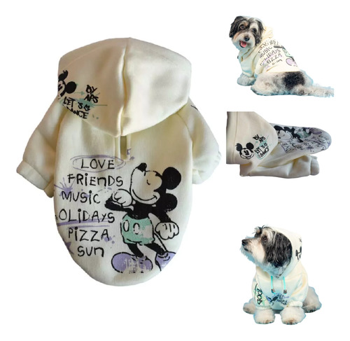 Abrigo Buzo Frisa - Ropa Para Perros - Mkgraf Mickey Aps