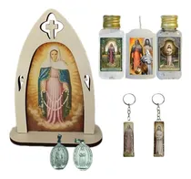 Comprar Kit Nossa Senhora Das Lágrimas Chaveiro Cumprido Jesus Manietado Capela Oratória Vela Água E Sal Pra Abençoar, Consagração Devoção Intercessão Nossa Senhora Das Lágrimas Super Devoção