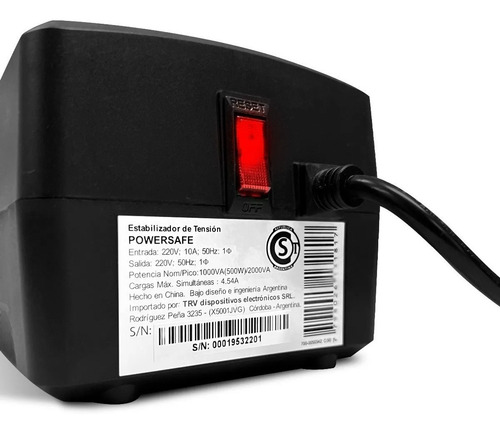 Imagen 6 de 10 de Estabilizador De Tension Trv Powersafe Usb 6tomas/usb/rj45