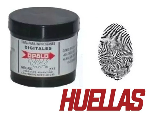 Tinta Fichaje Dactilar Huellas Opalo 777 Dactilares X 500 Gr