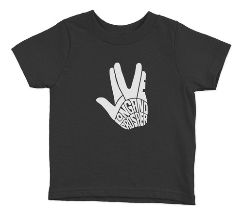 Polera Niños Star Trek Vulcan Salute Peliculas Algodón Wiwi