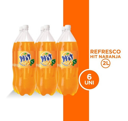 Refresco Hit Naranja Pet 2l 6 Unidades.