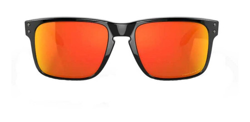 Anteojos de sol polarizados Oakley Holbrook Standard con marco de o matter color polished black, lente ruby de plutonite prizm, varilla polished black de o matter - OO9102