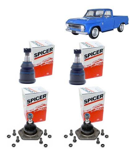 Kit Pivo Dianteiro Supensão Spicer Chevrolet D14 1978 1979