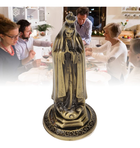 Mini Estatua De La Virgen Tallada A Mano, Fácil De Limpiar,