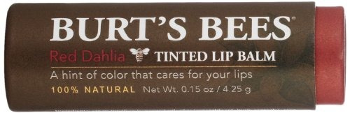 Las Abejas De Burt Tinted Lip Balm, Rojo Dhalia, 0.15 Onzas