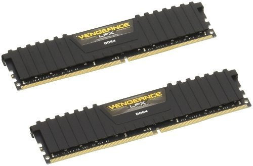 Memoria RAM Vengeance LPX gamer color black 32GB 2 Corsair CMK32GX4M2A2133C13