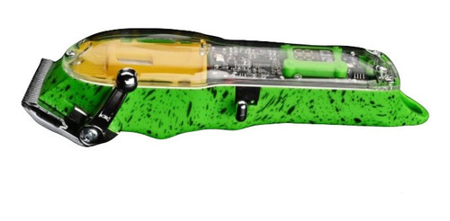 Imagem 5 de 7 de Maquina De Cortar Cabelo Transparente Wmark Ng308 Verde