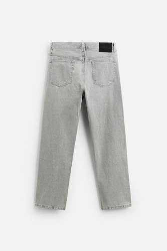 Jeans Zara Straight Color Gris
