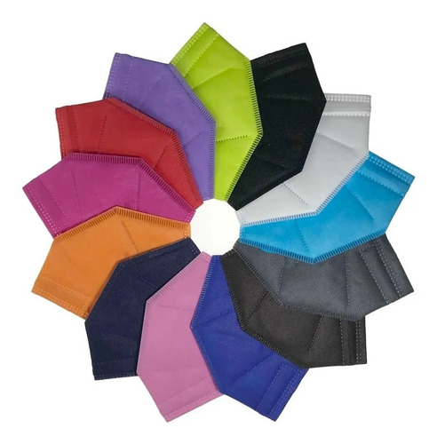 Imagen 2 de 9 de Kn95 Mascarillas Cubrebocas 50 Pzs Colores Tomods Calidad