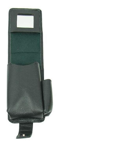 Imagem 3 de 6 de Cigarreira Em Couro Verde Musgo Com Espelho