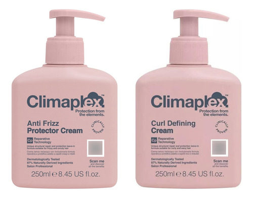 Kit Crema Para Cabello Rizado Y Anti Frizz Climaplex 500ml
